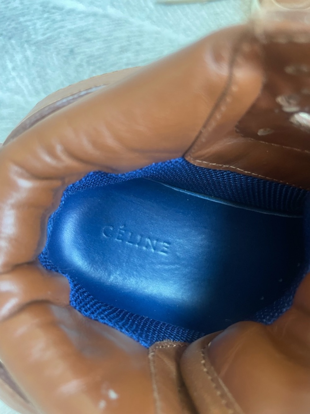 Celine Women’s High-Top Leather Sneakers in Brown - Picture 12 of 13